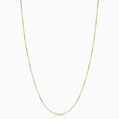 Bodega Box Necklace | White Gold