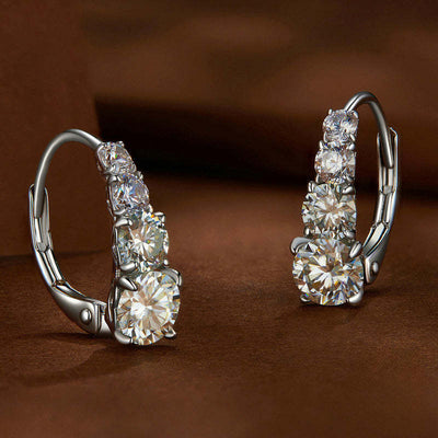Carol four stone earrings | White Gold
