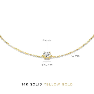 Cléa Moissanite Stone Bracelet | Gold