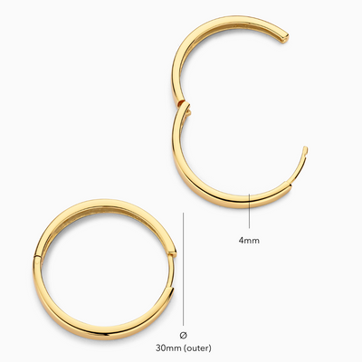 Gia Statement Hoops | White Gold