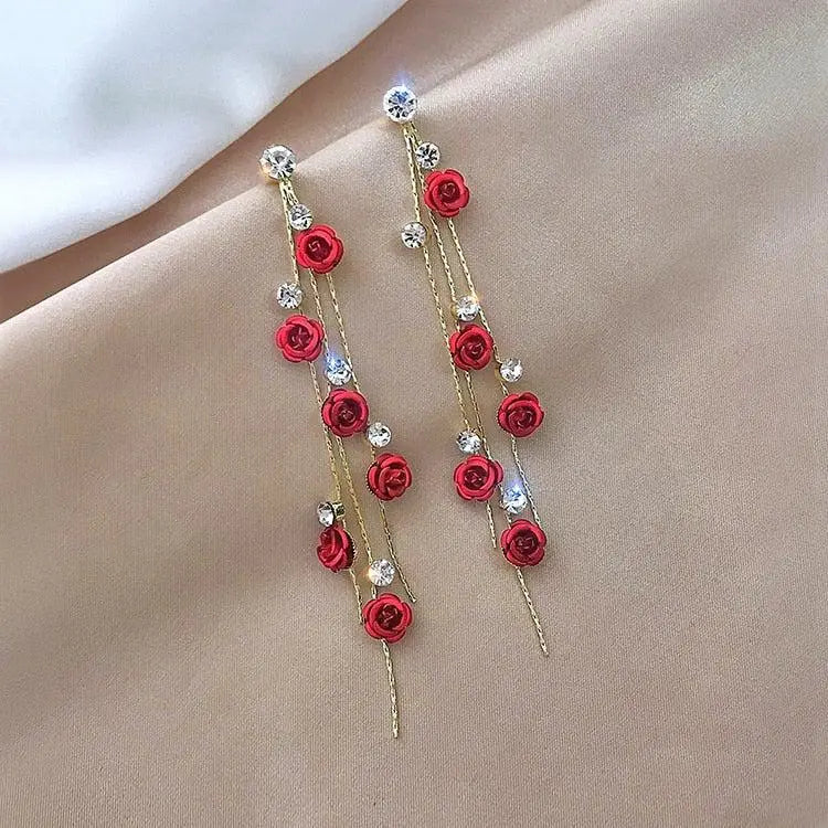 Blooming Elegance Rose Earrings
