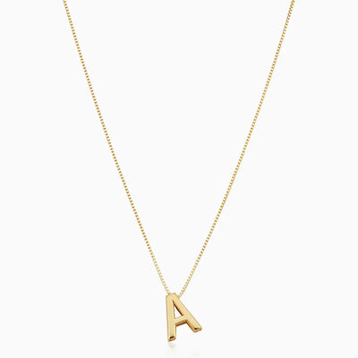 Love letter initial necklace | Gold