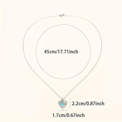 Oceanheart Twins Necklace | White Gold