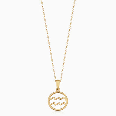 Zodiac sign necklace | Gold