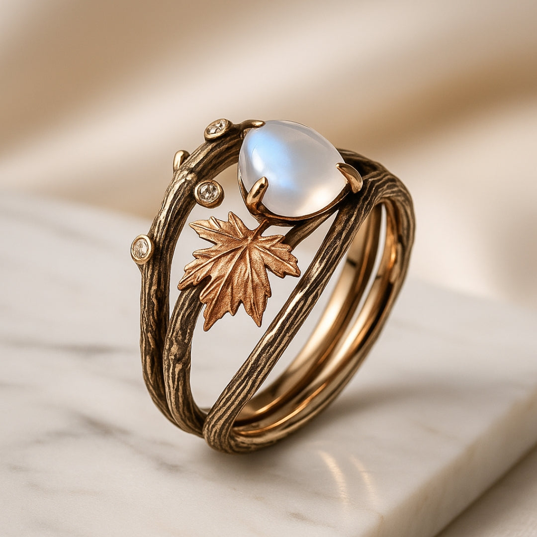 Lunar Glow Moonstone Ring