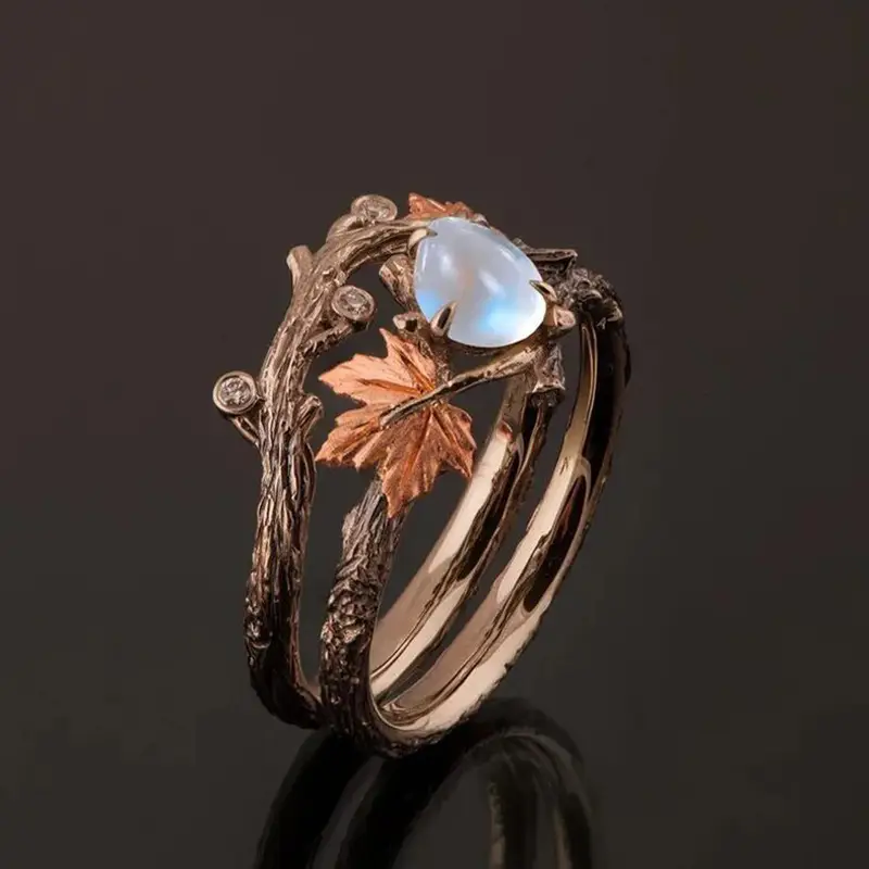Lunar Glow Moonstone Ring